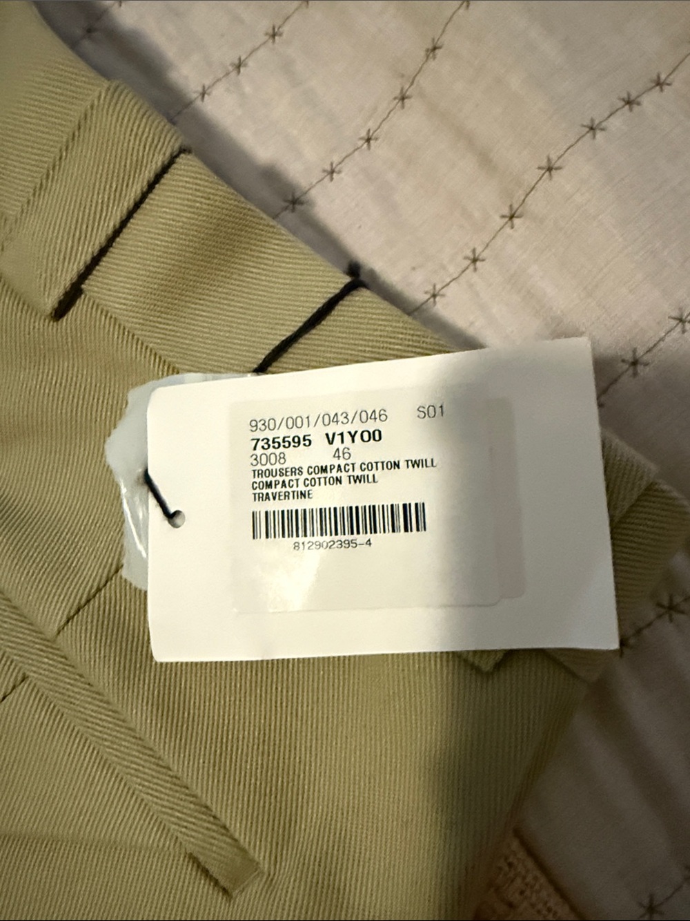 Bottega Veneta Olive Green Straight-Leg Chinos - Picture 6 of 6